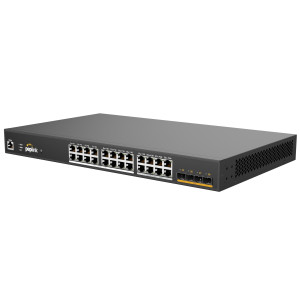 Peplink PLS-24-H2G-410W 28-Port Rugged Switch, 410W Power Budget, 16x 1GbE 802.3at PoE+ RJ45 Ports, 8x 2.5GbE 802.3at PoE+ RJ45 Ports, 4x 10GbE SFP+ Ports 